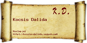 Kocsis Dalida névjegykártya